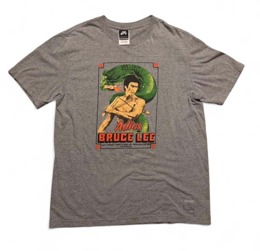 Vintage Nike SB P-Rod Bruce Lee 'Adios' Dragon Y2K T-Shirt Size L